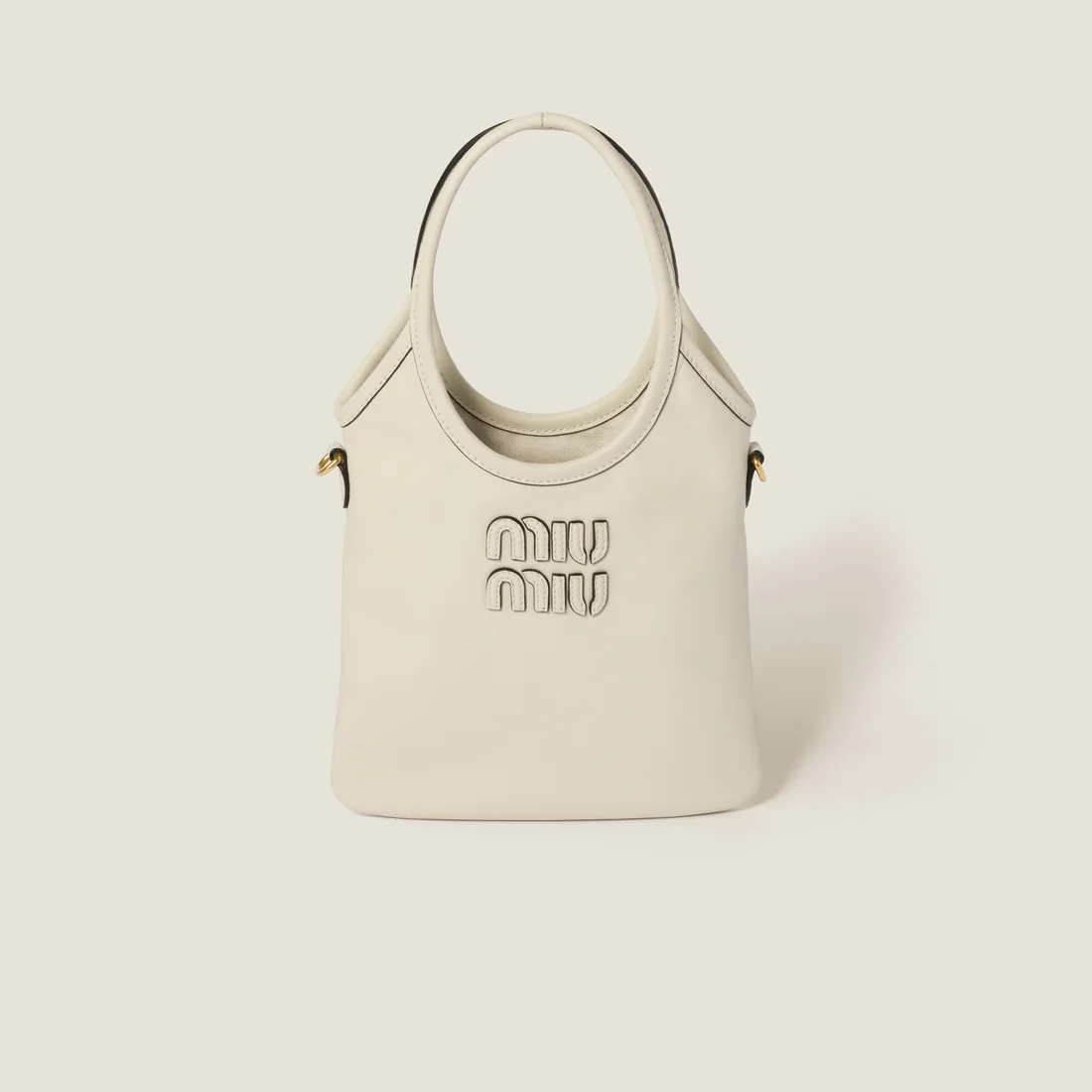 Miu Miu 5BA281, foto di partenza chiara con logo ricamato